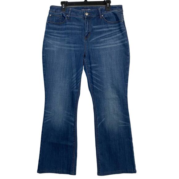 Chico's Blue Cotton Stretch Bootcut Jeans Size 12 - Picture 1 of 6